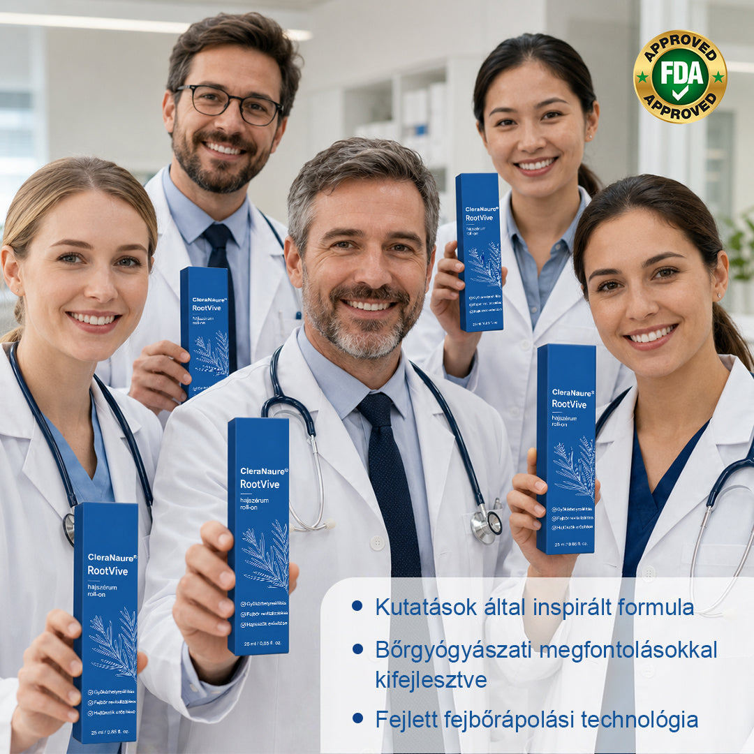🥇CleraNaure® RootVive Hajnövesztő Fejbőr Szérum Golyós Applikátorral