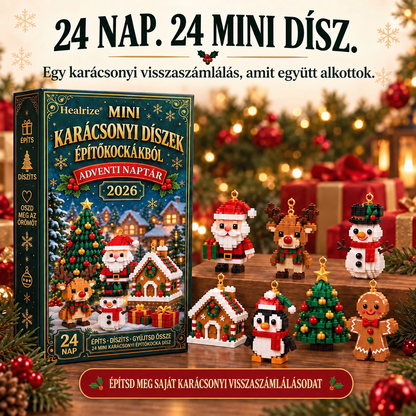 Healrize® adventi naptár 24 darab karácsonyi mini építőelem-dísszel