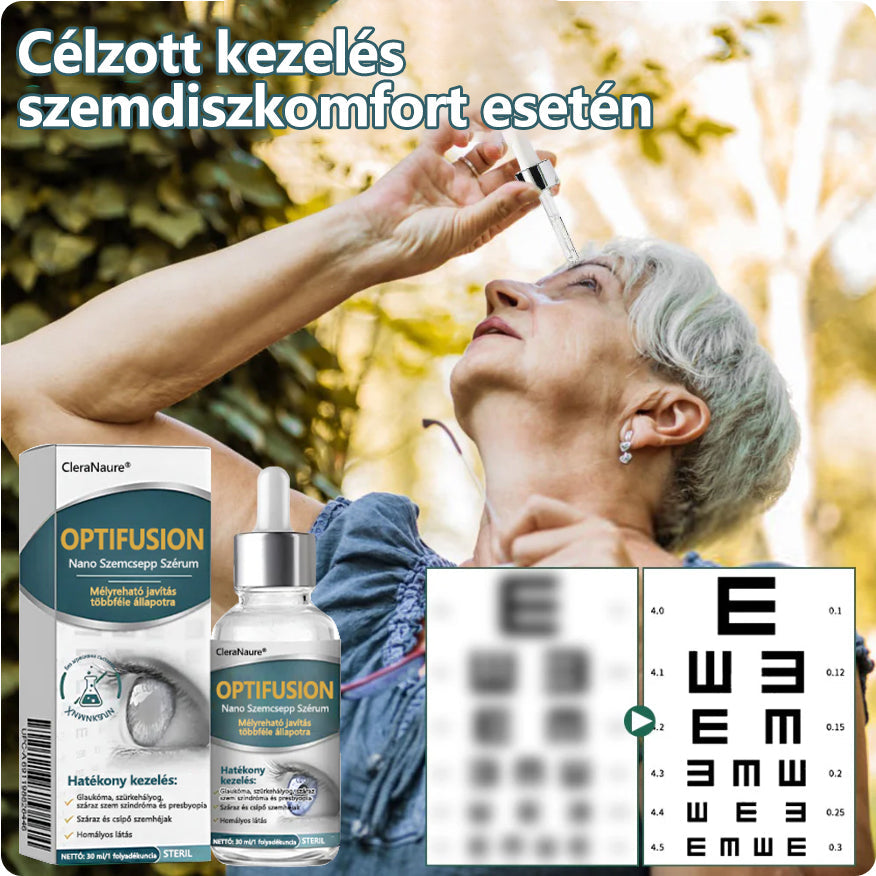 CleraNaure® Optifusion Nano Szemcsepp Szérum-A nanotechnológia visszaállítja a tiszta látást, szemüveg nélkül, műtét nélkül