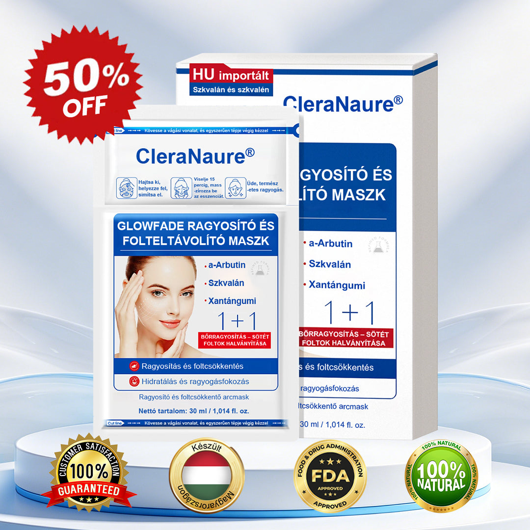 CleraNaure® GlowFade – Fényhozó és Folthalványító Arcmaszk