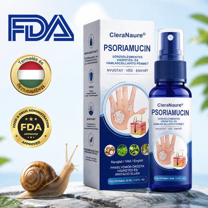 🥇CleraNaure® PsoriaMucin Dörzsölésmentes Viszketés- és Pikkelyenyhítő Permet