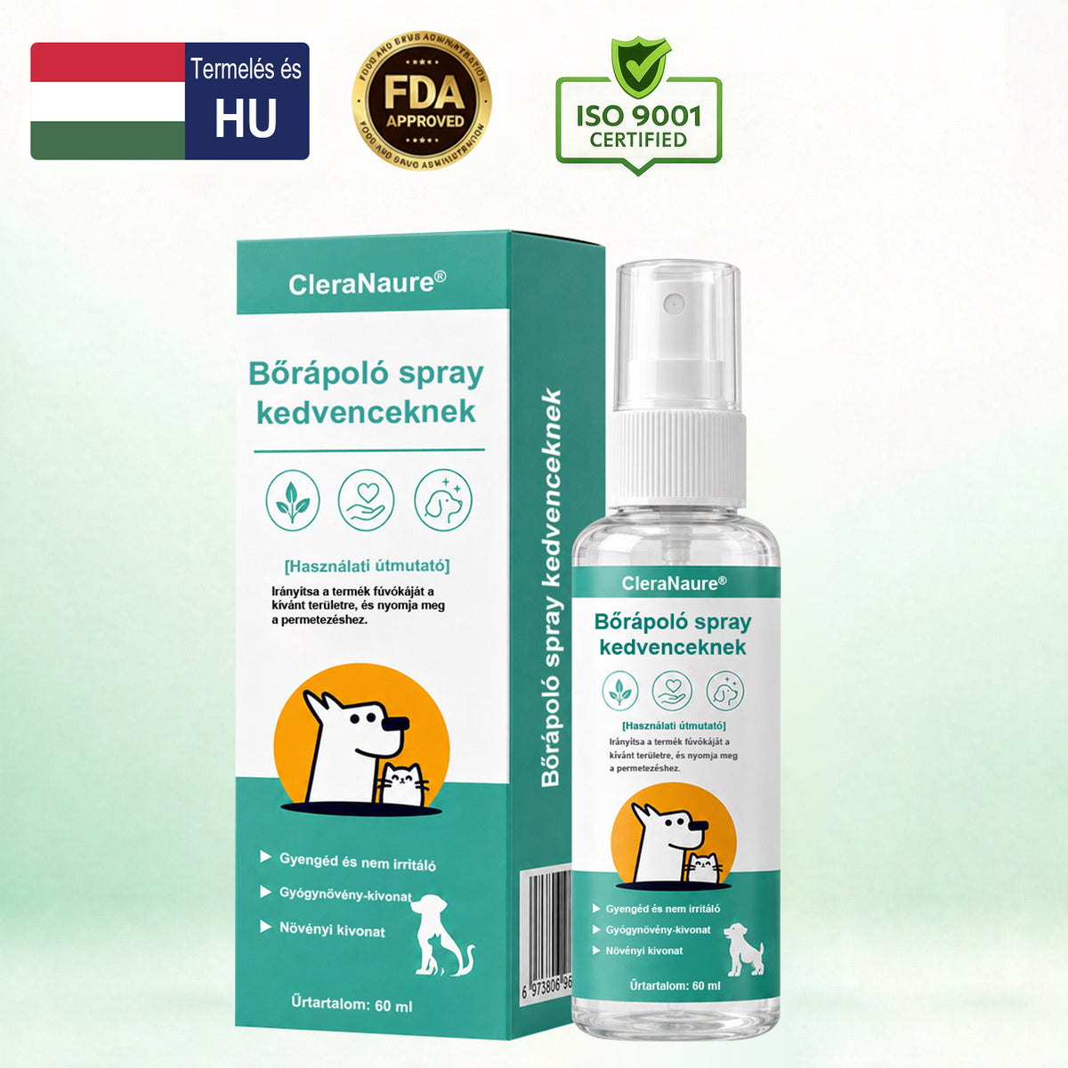 🎉 Időkorlátozott akció! 🎉 CleraNaure® Kisállat Bőrápoló Spray