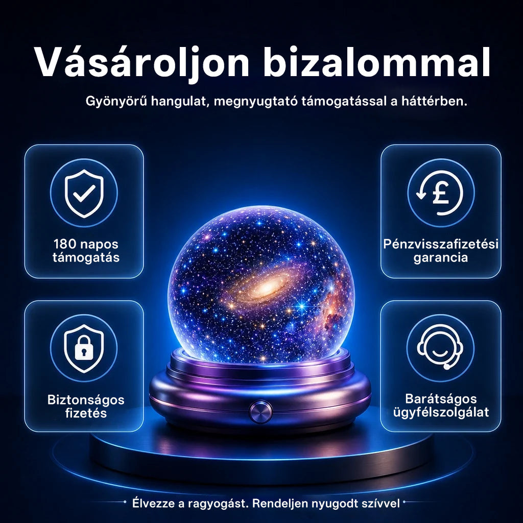🥇CleraNaure® Új generációs intelligens éjszakai fényprojektor – Dinamikus 5D holografikus látvány HD-minőségben
