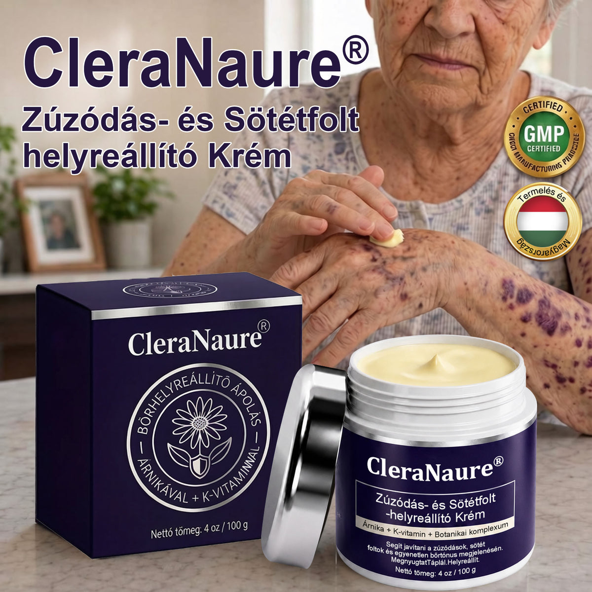 🫧100K+ ELADOTT PÉLDÁNY 🔥 CleraNaure® Sötétfolt- és Zúzódásregeneráló Krém