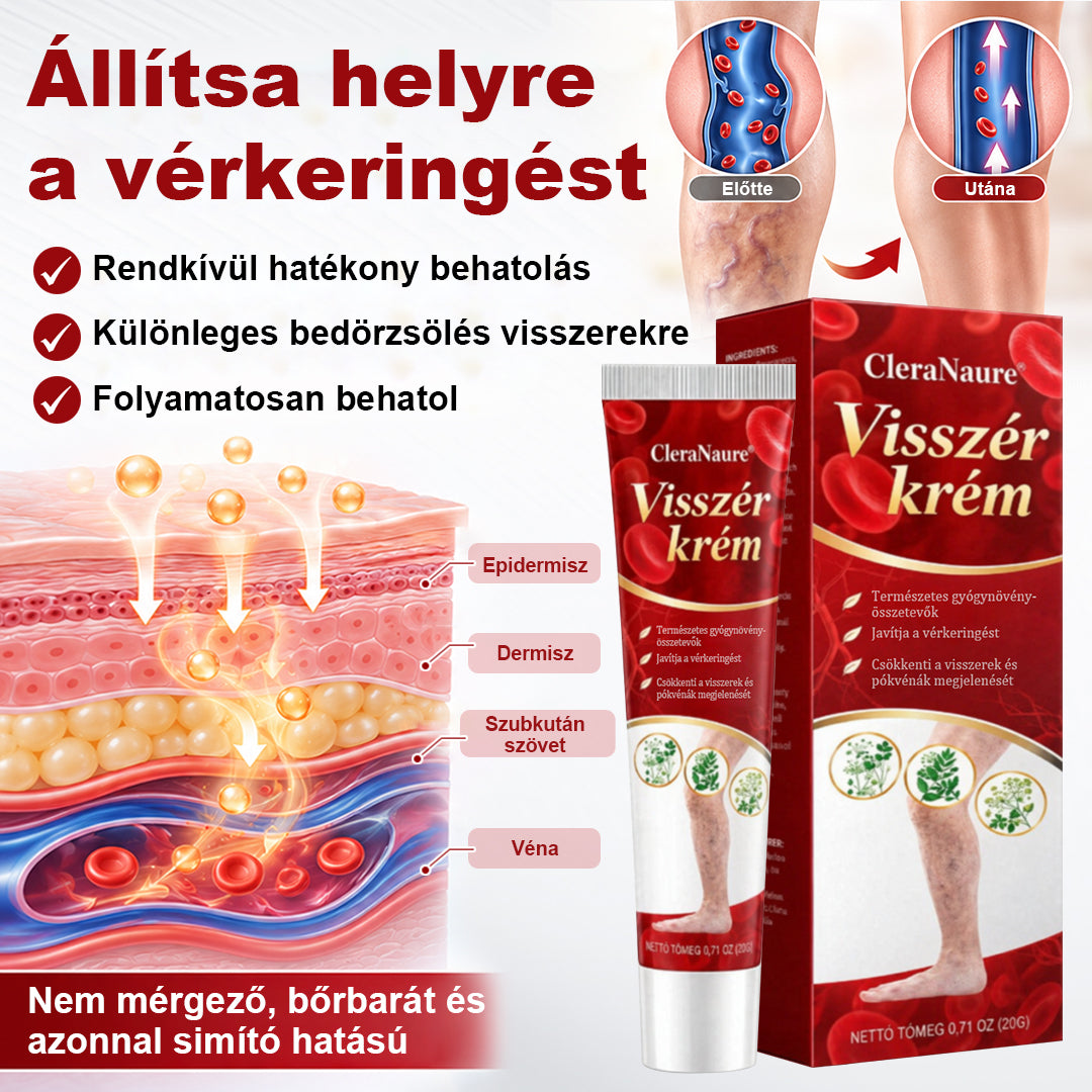 🥇CleraNaure® visszérkezelő krém