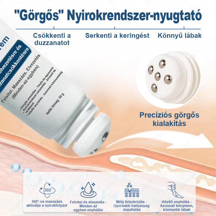 🥇CleraNature® Roll-On Pump Krém a Nyirokdrainázáshoz és Duzzanat Enyhítéséhez