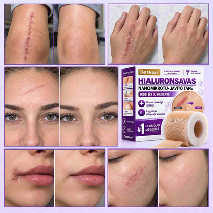 🥇CleraNaure® Hyaluronsavas Nanomikrotű-hegjavító Tapasz