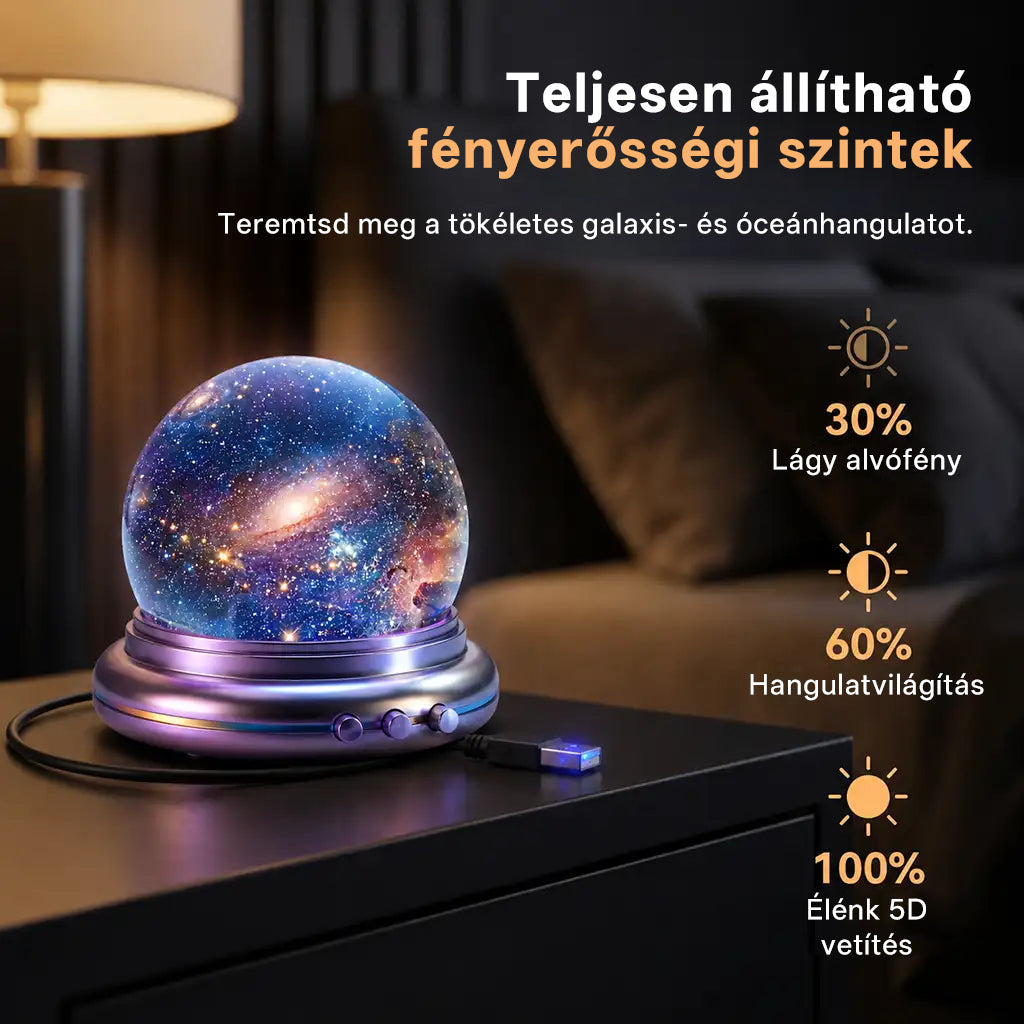 🥇CleraNaure® Új generációs intelligens éjszakai fényprojektor – Dinamikus 5D holografikus látvány HD-minőségben