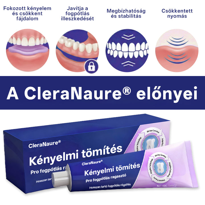 🔥KORLÁTOZOTT KÜLÖNLEGES AJÁNLAT CleraNaure®🔥 Comfort Seal Pro Fogsor Ragasztó  FDA Tanúsítvánnyal-🛒