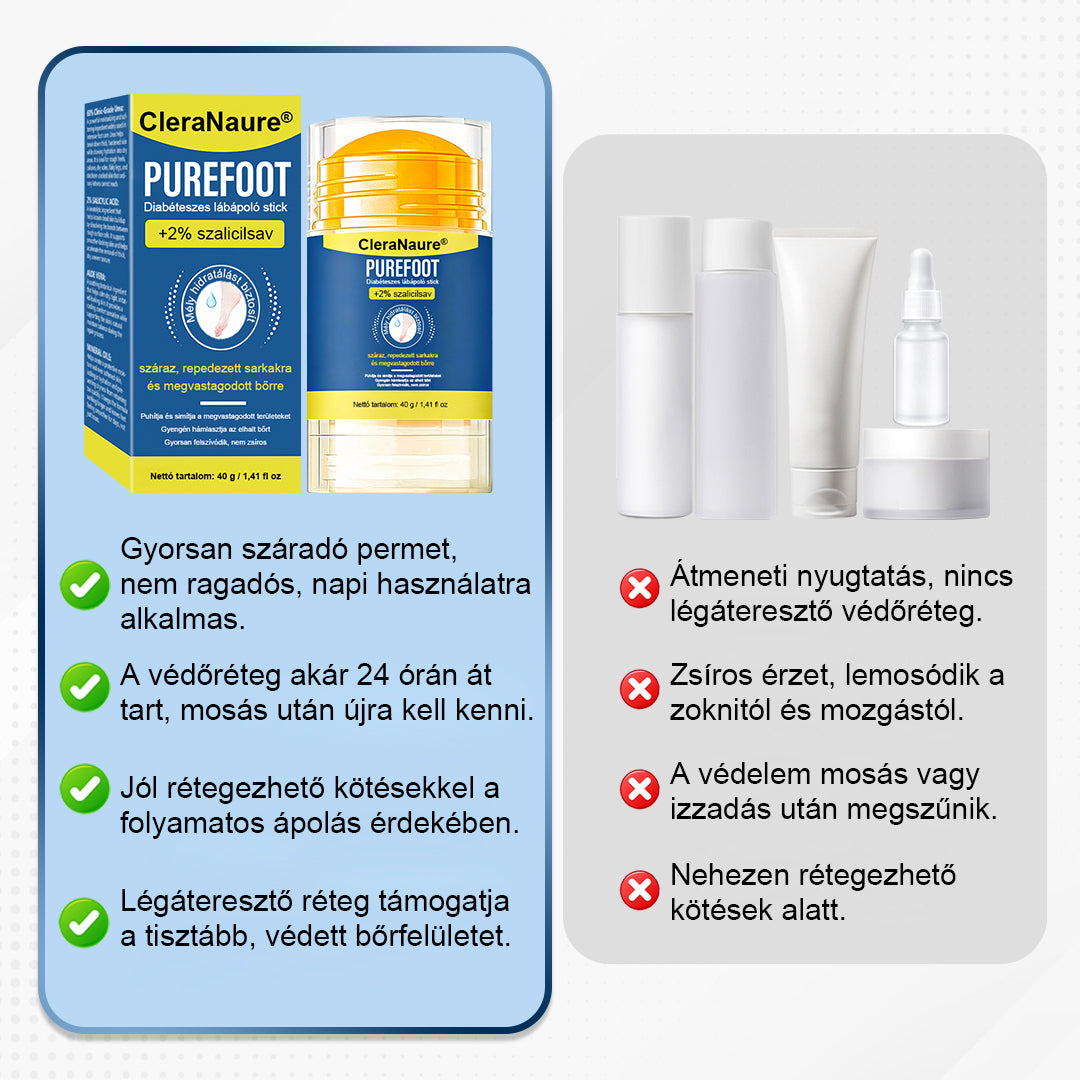 CleraNaure® PureFoot – Diabéteszes Lábápoló Stick
