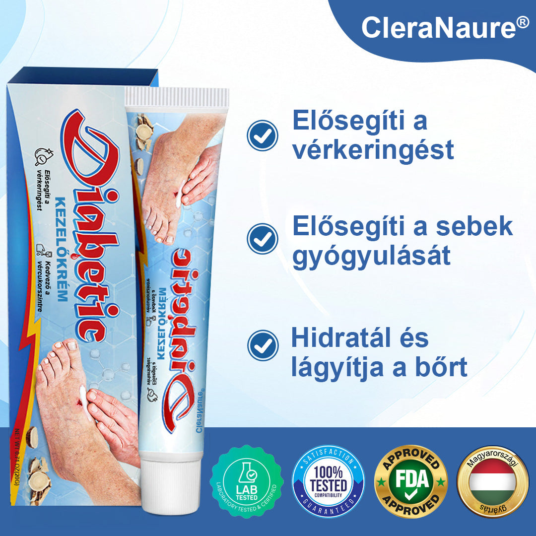 💎CleraNature® VitaGluco Cukorbetegség Kezelő Krém - 👨‍⚕️Bőrgyógyászok Által Ajánlott Formula
