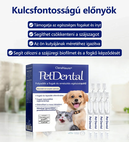 🛡️[Hivatalos áruház] CleraNaure® Pet Dental & Digestive Health Oral Liquid – Frissíti a leheletet, eltávolítja a fogkövet, elősegíti az íny regenerálódását és stabilizálja a fogakat (macskák és kutyák számára) – Ma 80% kedvezménnyel!