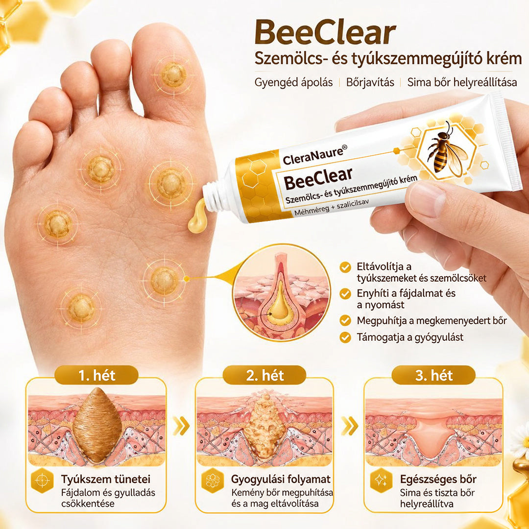 💧CleraNaure® BeeClear Szemölcs- és Tyúkszemmegújító Krém
