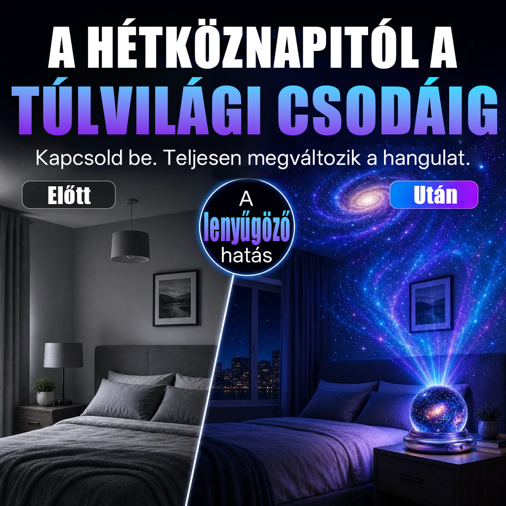 🥇CleraNaure® Új generációs intelligens éjszakai fényprojektor – Dinamikus 5D holografikus látvány HD-minőségben