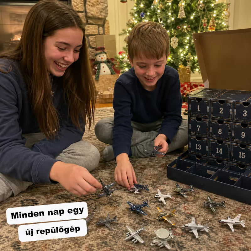 🛡️CleraNaure® 2026 Repülési Legendák 24 napos 2D repülőgép adventi naptár – 24 gyűjthető repülőgép-meglepetés repülésrajongóknak