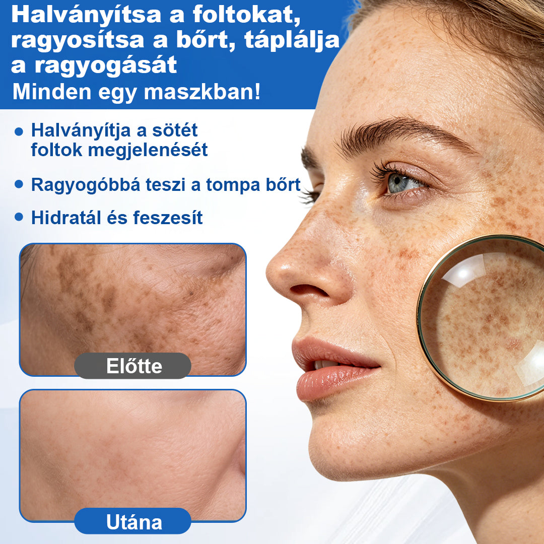 CleraNaure® GlowFade – Fényhozó és Folthalványító Arcmaszk