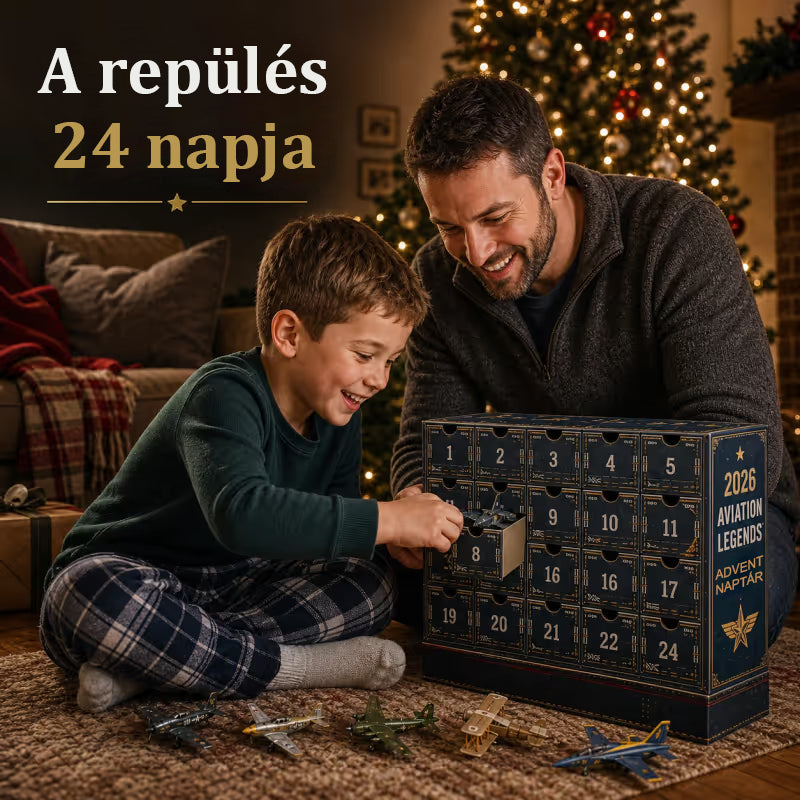 🛡️CleraNaure® 2026 Repülési Legendák 24 napos 2D repülőgép adventi naptár – 24 gyűjthető repülőgép-meglepetés repülésrajongóknak