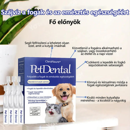 🛡️[Hivatalos áruház] CleraNaure® Pet Dental & Digestive Health Oral Liquid – Frissíti a leheletet, eltávolítja a fogkövet, elősegíti az íny regenerálódását és stabilizálja a fogakat (macskák és kutyák számára) – Ma 80% kedvezménnyel!