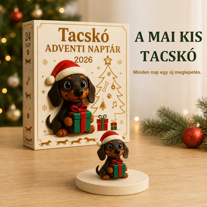 【Utolsó óra – 50% kedvezmény】🎁CleraNaure® 2026-os dachshund adventi naptár vakdoboz💕🐶🥇