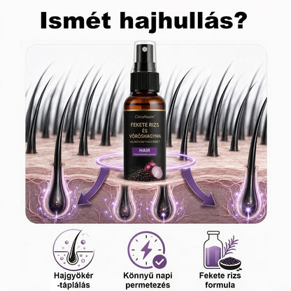 💎CleraNaure® Fekete rizs és vöröshagyma hajnövekedést támogató spray