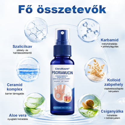 🥇CleraNaure® PsoriaMucin Dörzsölésmentes Viszketés- és Pikkelyenyhítő Permet