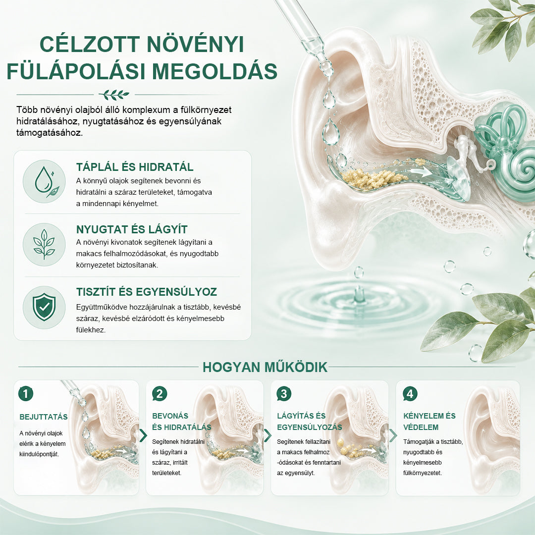 CleraNaure® OtoVance Fejlett Hallástámogató Fülcseppek 👂✨