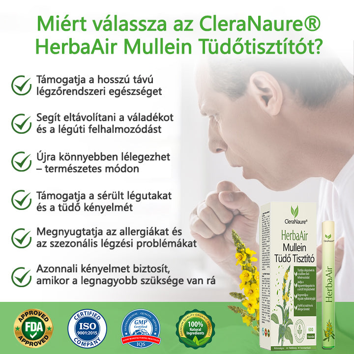 CleraNaure® HerbaAir Mullein Tüdőtisztító