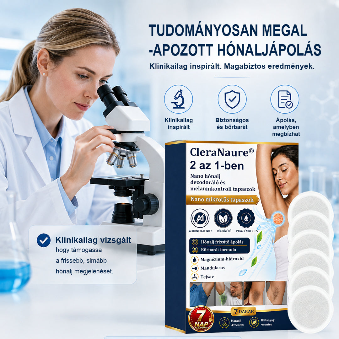 CleraNaure® 2 az 1-ben Nano hónalj dezodorizáló és melaninszabályozó tapasz
