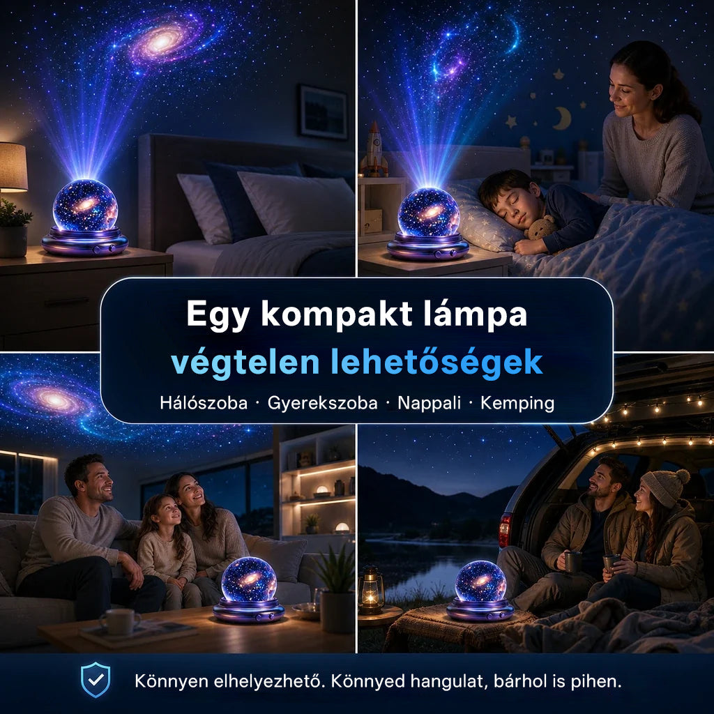 🥇CleraNaure® Új generációs intelligens éjszakai fényprojektor – Dinamikus 5D holografikus látvány HD-minőségben